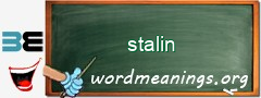 WordMeaning blackboard for stalin